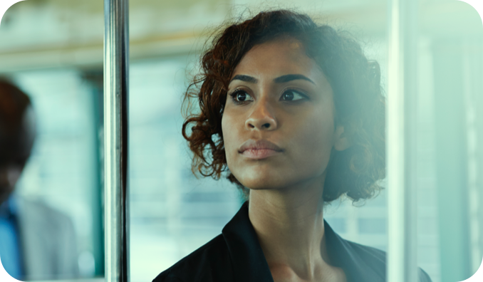 Image: Woman Looking Serious