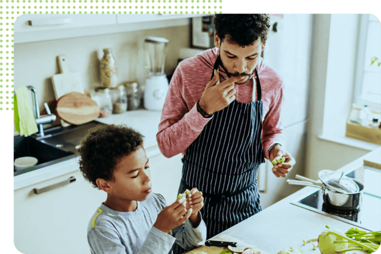 Image: Father and Son Cooking